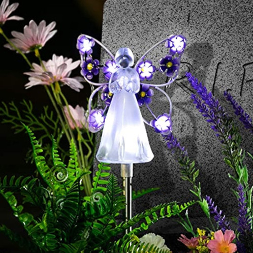 Lampe solaire d'ange pour jardin, décoration extérieure, Patio, prise de terre (jaune) SH101C795-07