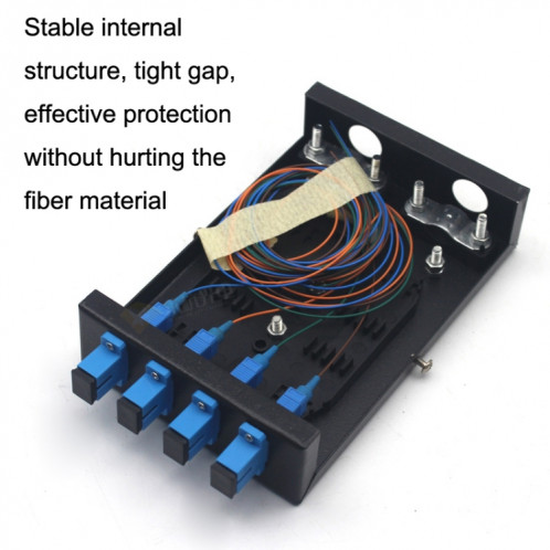 Le coffret d'extrémité de fibre optique de bureau de 4 ports a fondé le mur avec la bride de fibre à queue par Sc SH2918181-06