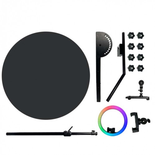 100cm RVB Fill Light Photo Booth Turning Led Camera Photo Spin Stand Avec Flight Case SH9203499-07