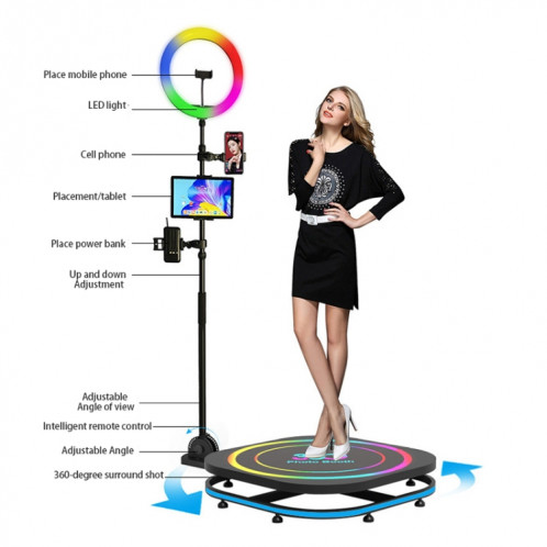 petite étape tournante électrique de photomaton de la place 360 de 70cm pour des parties et des mariages SH1002269-06