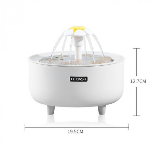 346578 Filtre de circulation automatique pour animaux de compagnie Cat Flowing Drinking Fundation, Spec: Interface USB (Robinet en cristal) SH701B149-06