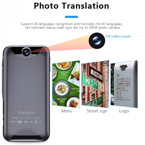 T7 4G Smart Voice / Photo / Traduction d'enregistrement La machine de traduction WIFI prend en charge 138 langues SH315093-09