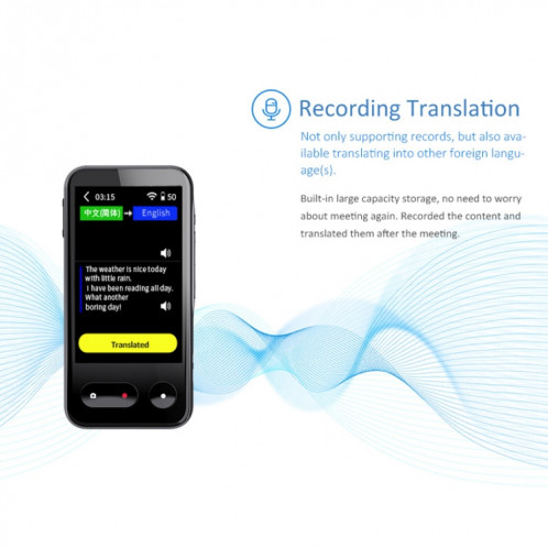 T7 4G Smart Voice / Photo / Traduction d'enregistrement La machine de traduction WIFI prend en charge 138 langues SH315093-09