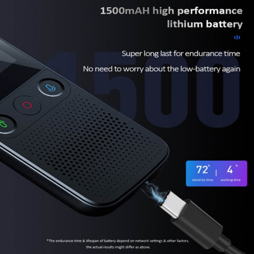 T10Pro Wifi Intelligence Artificielle Photo / Machine de Traduction d'Enregistrement Prend en Charge 138 Langues (Blanc) SH101A106-012
