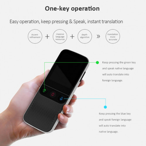 T10Pro Wifi Intelligence Artificielle Photo / Machine de Traduction d'Enregistrement Prend en Charge 138 Langues (Noir) SH101B1770-012