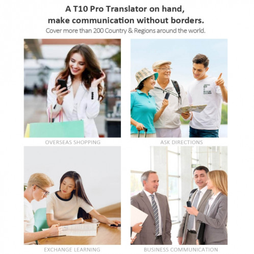 T10Pro Wifi Intelligence Artificielle Photo / Machine de Traduction d'Enregistrement Prend en Charge 138 Langues (Blanc) SH101A106-012