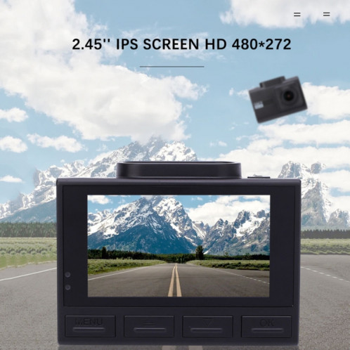 Enregistreur de conduite de voiture à double enregistrement M200 44K HD avec fonction WIFI + GPS SH31941087-07