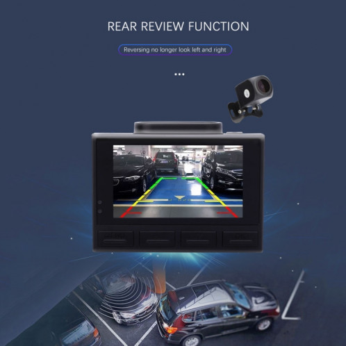 Enregistreur de conduite de voiture à double enregistrement M200 44K HD avec fonction WIFI + GPS SH31941087-07