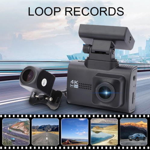 Enregistreur de conduite de voiture à double enregistrement M200 44K HD avec fonction WIFI + GPS SH31941087-07