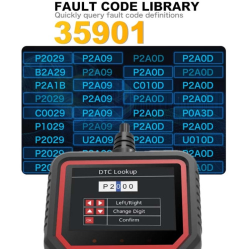 V519 OBD2 Détecteur de défaut de voiture à écran coloré SH3215817-09