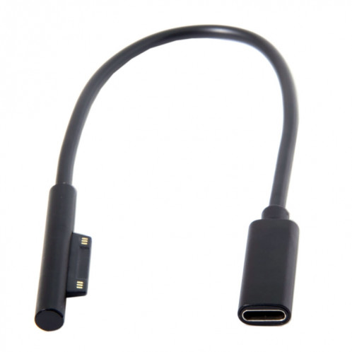 Câble de charge d'alimentation pour tablette de semoir rotatif mère Type-C / USB-C pour Microsoft Surface Pro 5/6, taille: 30 cm (noir) SH001A1588-05