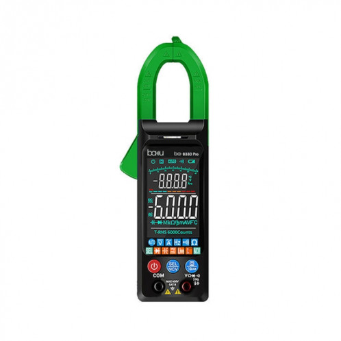 BAKU BA-8330 Pro Multimètre numérique Résistance de maintenance électrique Pince de courant en forme d'instrument (vert) SB601A180-06