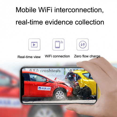 Enregistreur de conduite caché M8 WiFi téléphone connectant la surveillance du stationnement de voiture enregistreur HD 1080P (sans bouton + longue ligne USB) SH802B1365-07