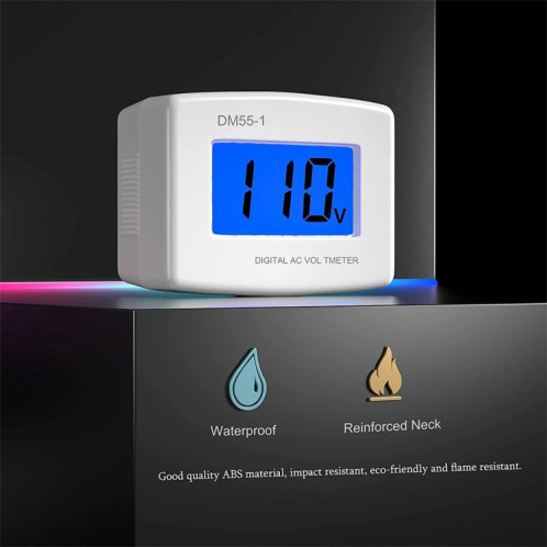 DM55-1 AC 110V 220V LCD voltmètre numérique testeur de tension détecteur mètre US Plug SH39011111-09