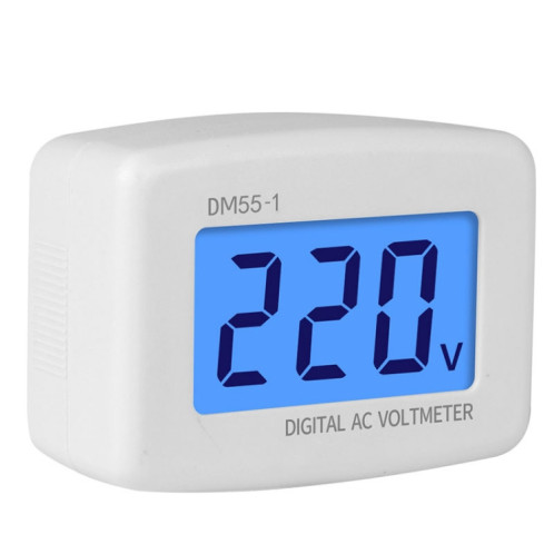 DM55-1 AC 110V 220V LCD voltmètre numérique testeur de tension détecteur mètre prise ue SH39021444-07