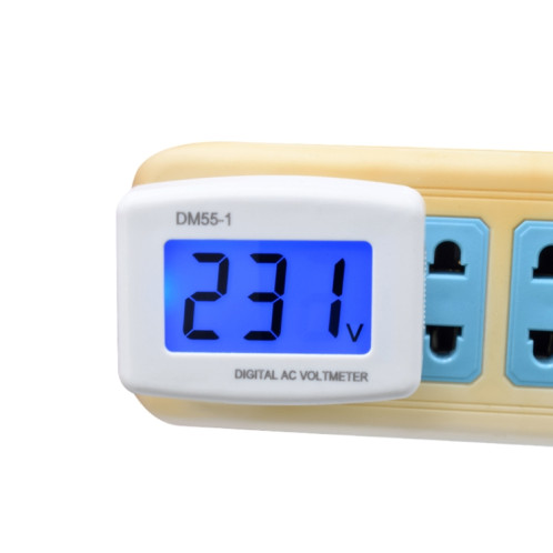 DM55-1 AC 110V 220V LCD voltmètre numérique testeur de tension détecteur mètre prise ue SH39021444-07