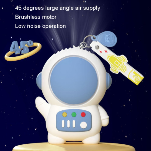 6052 Cartoon Space Man Fan avec lanière Portable Mini USB Chargeant le ventilateur portatif (Bleu clair) SH601B467-06