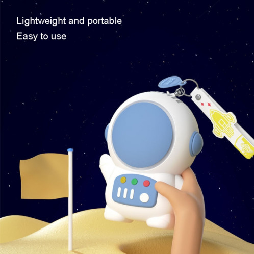 6052 Cartoon Space Man Fan avec lanière Portable Mini USB Chargeant le ventilateur portatif (Bleu clair) SH601B467-06