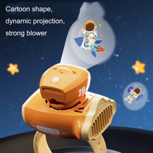 Enfants Vaisseau Spatial Dessin Animé Montre Ventilateur Projection USB Portable Ventilateur De Poignet Sans Lame (Rose) SH101B1288-09