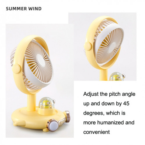 Ventilateur domestique mignon pour animaux de compagnie USB ventilateur de veilleuse de bureau (abricot) SH301D742-06