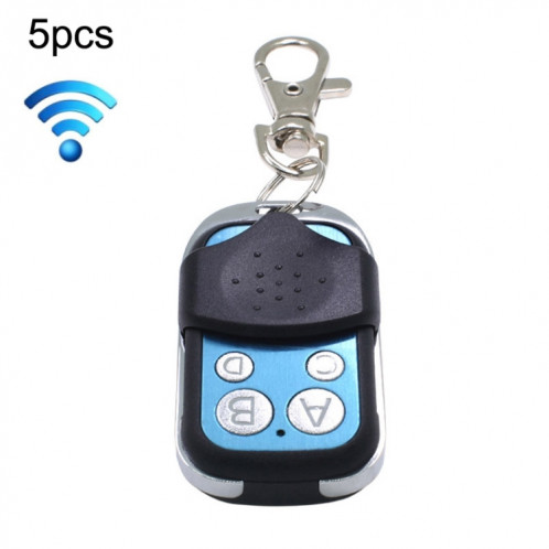 5 pièces sans fil 433MHZ RF télécommande 1527 puce métal 4 boutons apprentissage Code télécommande SH37251535-04