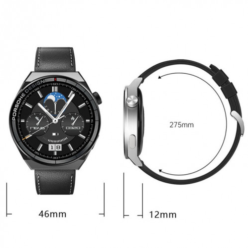 ST5 MAX 1,45 pouces enregistrement intelligent montre de sport étanche montre d'appel de diffusion vocale (argent) SH001B1539-07