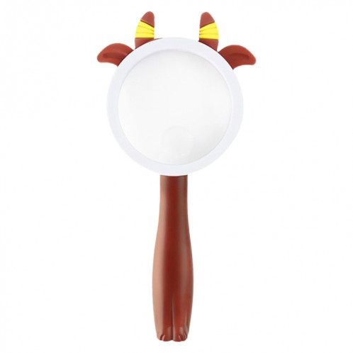 2275 5X/10X Cartoon Animal Handheld Children Science Experiment Loupe (veau de café) SH101B973-06