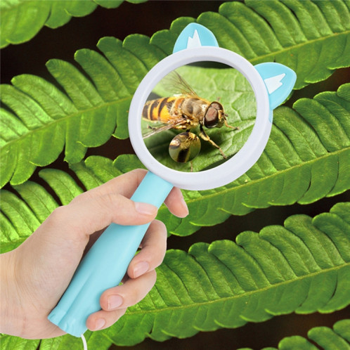 2275 5X/10X Cartoon Animal Handheld Children Science Experiment Loupe (veau de café) SH101B973-06