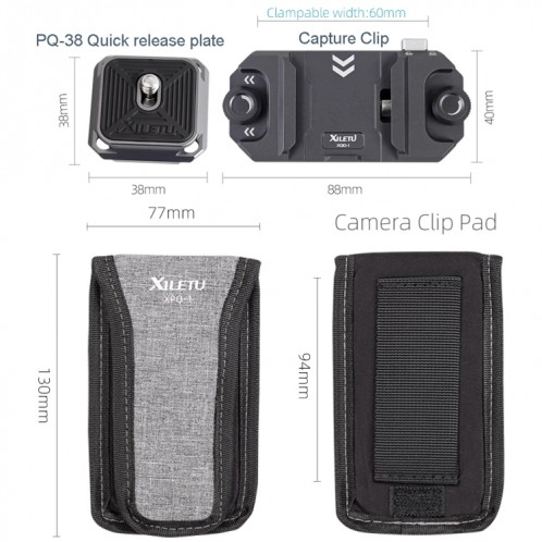 XILETU DSLR Camera Gimbal Arca Swiss Quick Release Plate Clamp, Spécification: Avec Pad SX86021036-07