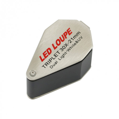 MG7802 30X 6LEDs + 7UV Lampes Appréciation de Bijoux Loupe (Ronde) SH601A481-05