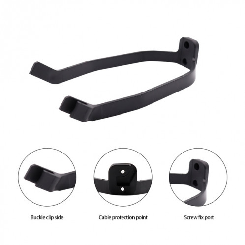Pour accessoires de scooter électrique Xiaomi M365, garde-boue + support + feu arrière, couleur: noir avec clé SH24011578-06