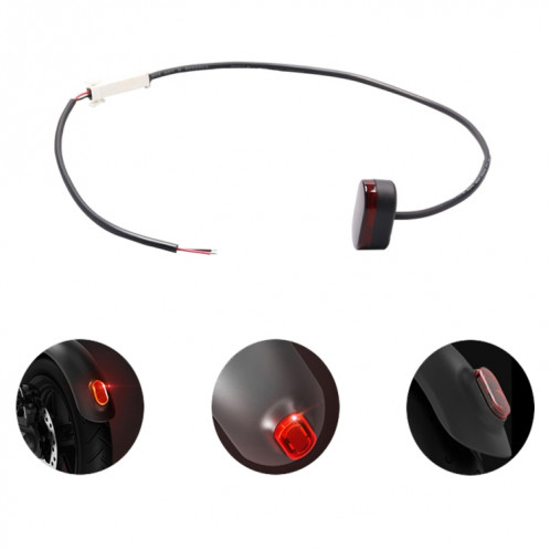 Pour accessoires de scooter électrique Xiaomi M365, garde-boue + support + feu arrière, couleur: noir avec clé SH24011578-06