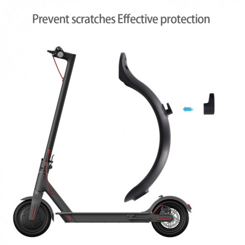 Pour accessoires de scooter électrique Xiaomi M365, garde-boue + support + feu arrière, couleur: noir avec clé SH24011578-06