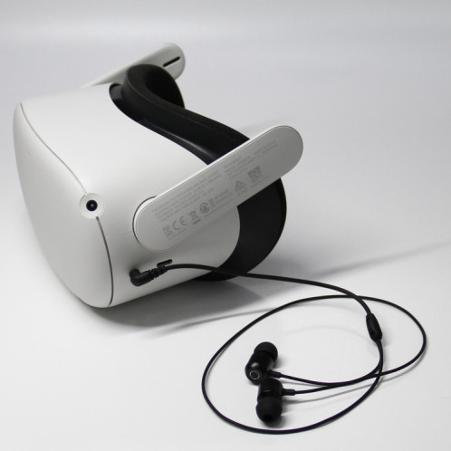 Pour Meta Quest 2 VR lunettes casque intra-auriculaire 3.5 écouteurs en aluminium coudé (blanc) SH501A1874-05
