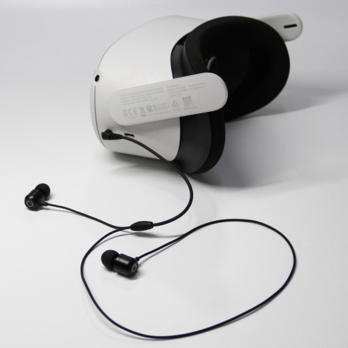 Pour Meta Quest 2 VR lunettes casque intra-auriculaire 3.5 écouteurs en aluminium coudé (blanc) SH501A1874-05