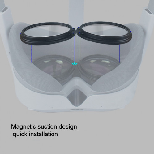 Pour monture de lunettes magnétique Pico 4 myopie. Spécifications : monture + lentille anti-lumière bleue. SH04021565-05