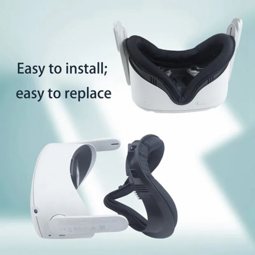 Pour Meta Quest 2 VR casque Anti-transpiration masque pour les yeux VR couverture de support d'interface faciale (noir) SH701A548-05