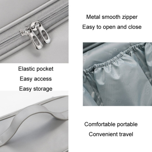Baona BN-DS006 pour Dyson Airwrap Sac de Rangement Multifonctionnel en Cuir PU (Gris) SB701A750-06
