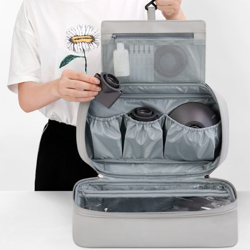 Baona BN-DS006 pour Dyson Airwrap Sac de Rangement Multifonctionnel en Cuir PU (Gris) SB701A750-06