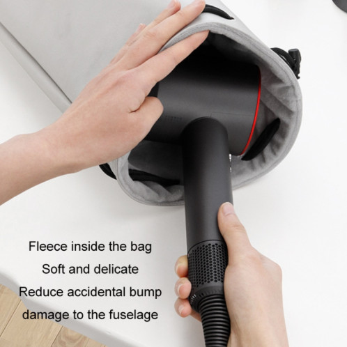 Baona DS-003 pour sèche-cheveux Dyson Accessoires complets Sac de rangement en PU (Noir) SB001A1283-06