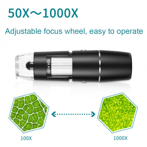 50X-1000X Microscope numérique portatif de lumière LED de connexion WIFI sans fil, spécification : W05-Z11054 SH78031824-07