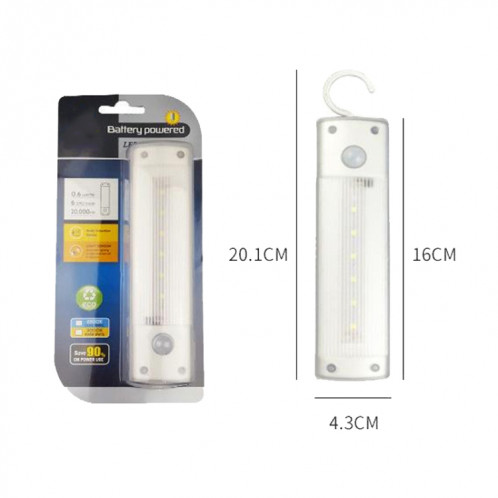HWX-001 LED Smart Sensing Light Corridor Lampe de nuit sans fil (Blanc) SH501A798-05