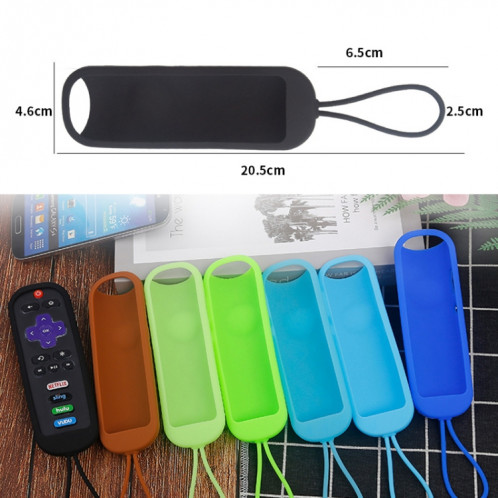 Pour TCL Roku RC280/RC282 2 pièces coque en silicone de télécommande ovale (vert lumineux) SH201H585-06