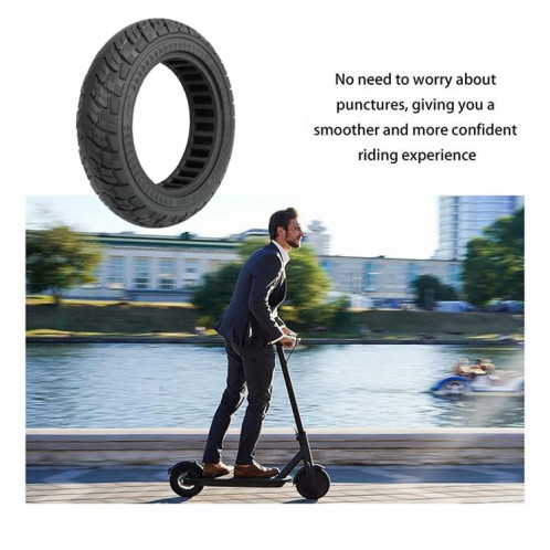Pour Ninebot Max G30 10 X 2,5 pouces (60/70-6,5) Scooter Pneu en caoutchouc solide Noir SH1902605-04