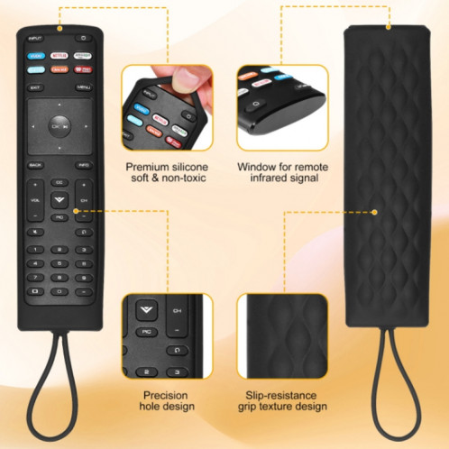 Pour Vizio XRT136/XRT140 2 pièces télécommande étui en silicone (bleu) SH901B1227-06