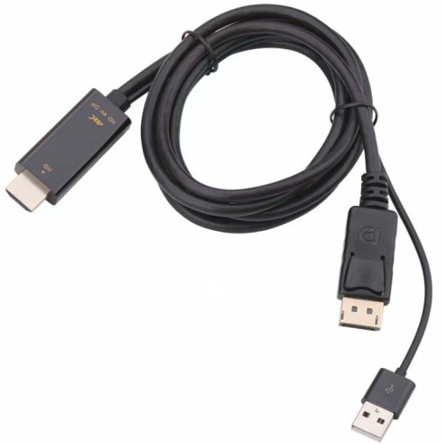 Adaptateur H147 180cm 4K 60Hz HDMI vers DP avec convertisseur d'alimentation HD SH64021283-05