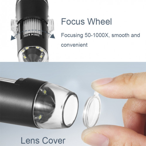 A8 50X-1000X USB support de tuyau Microscope numérique lumière LED Microscope Portable portatif SH47541880-07