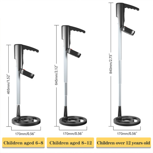 MD3002 Détecteur de métaux souterrain pour jouets de plage pour enfants (noir) SG701A1725-07