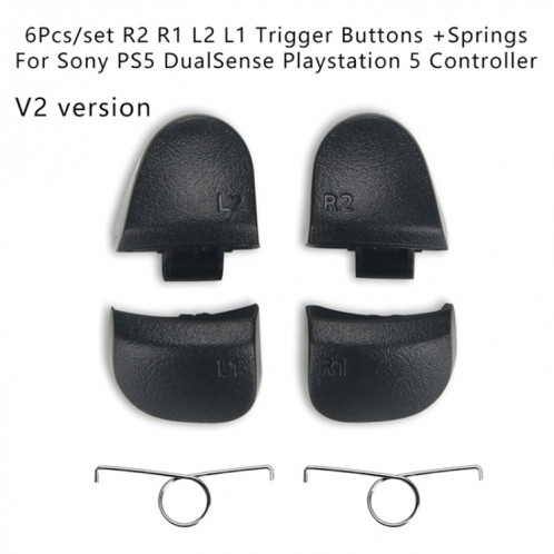 Pour contrôleur PS5 nouvelle Version V2 2 ensembles R2 L2 L1 L2 boutons printemps DualSense jeu de boutons de manette SH4826835-05
