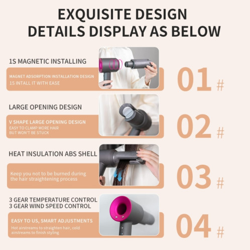 Pour Dyson sèche-cheveux accessoire de buse droite pince de plaque de coiffure SH48961279-06